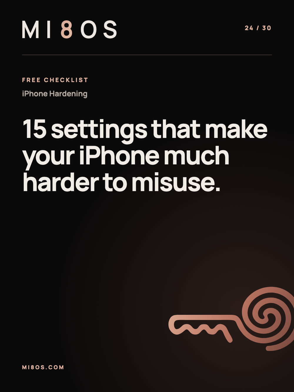 Kontrolní seznam zabezpečení iPhonu