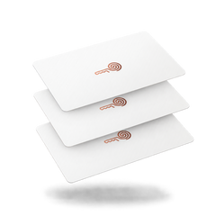 MI8OS Card gen 1, set of three encrypted NFC cards with the rose-gold key mark