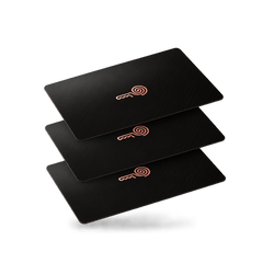 MI8OS Card gen 2, set of three encrypted NFC cards with the rose-gold key mark