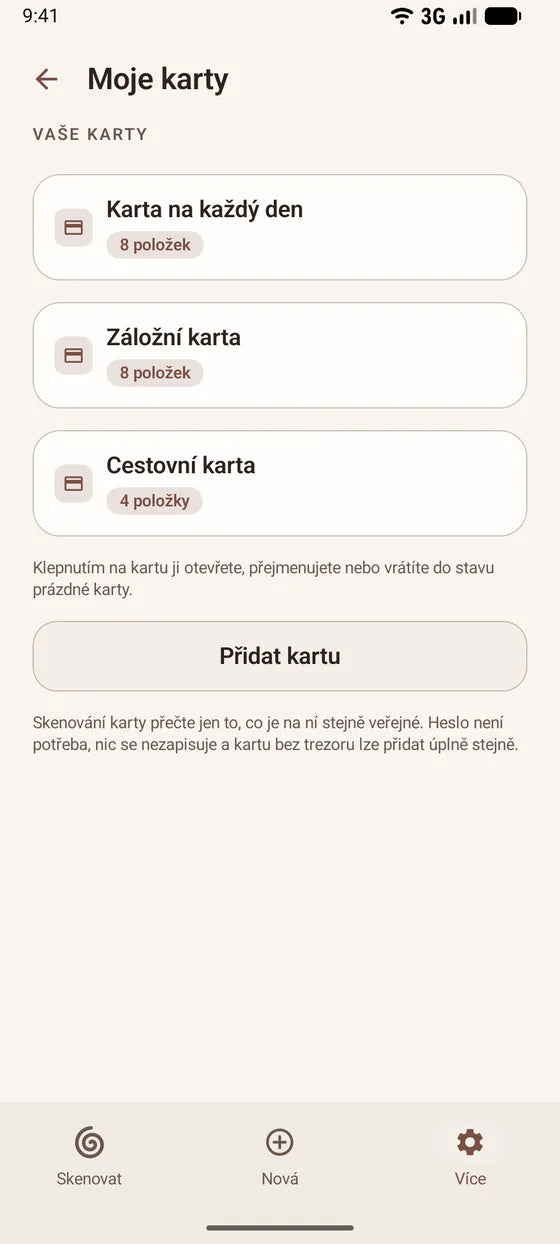Android: Mějte své trezorové karty stále na očích