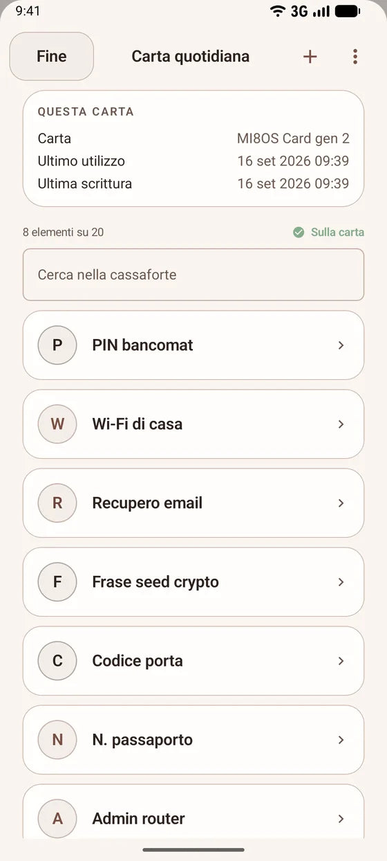 Android: Sfoglia i segreti salvati sulla tua carta