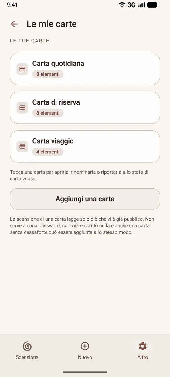 Android: Tieni sempre sott’occhio le tue carte