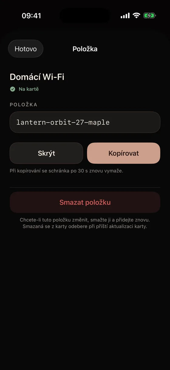 iOS: Zobrazte tajemství, kdykoli ho potřebujete