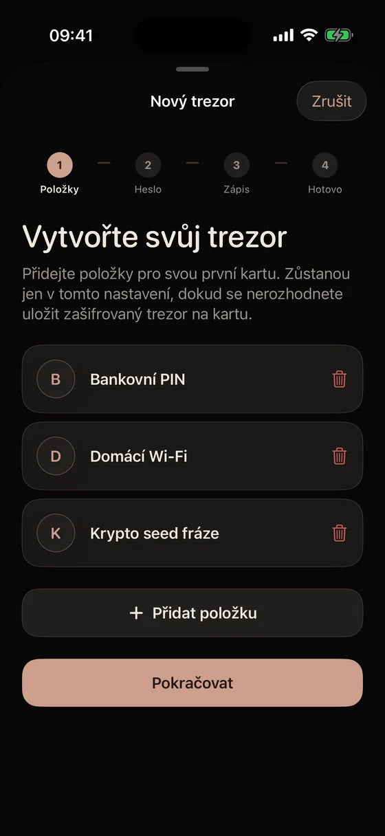 iOS: Vytvořte trezor pro své důležité údaje