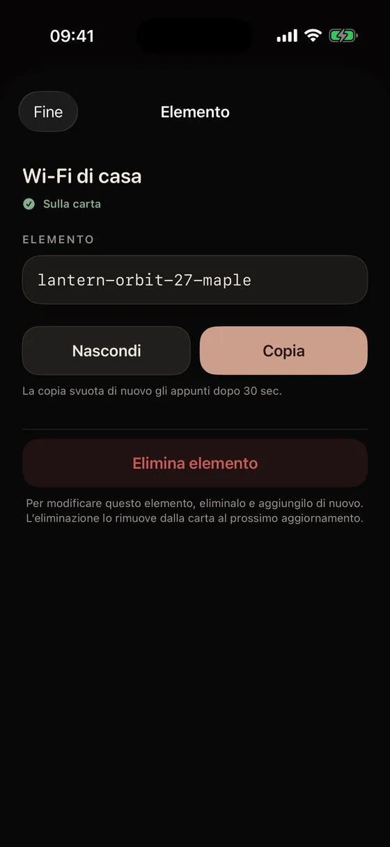iOS: Rivela un segreto quando ne hai bisogno