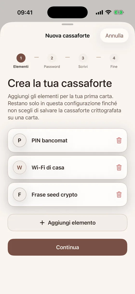 iOS: Crea una cassaforte per i dati essenziali