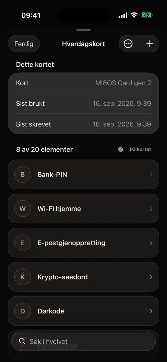 iOS: Finn hver hemmelighet på kortet ditt