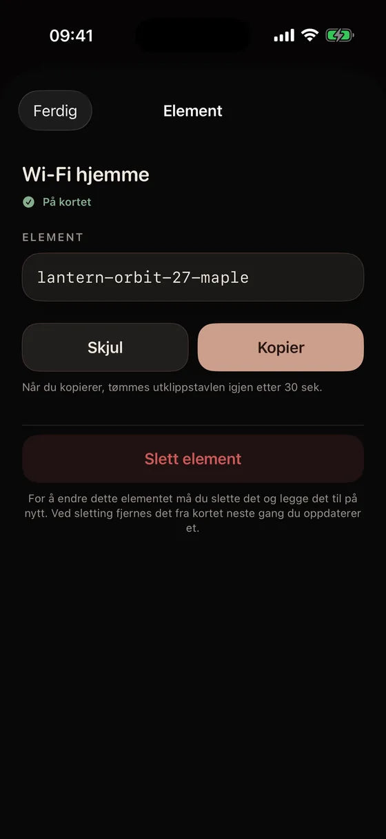 iOS: Vis en hemmelighet når du trenger den