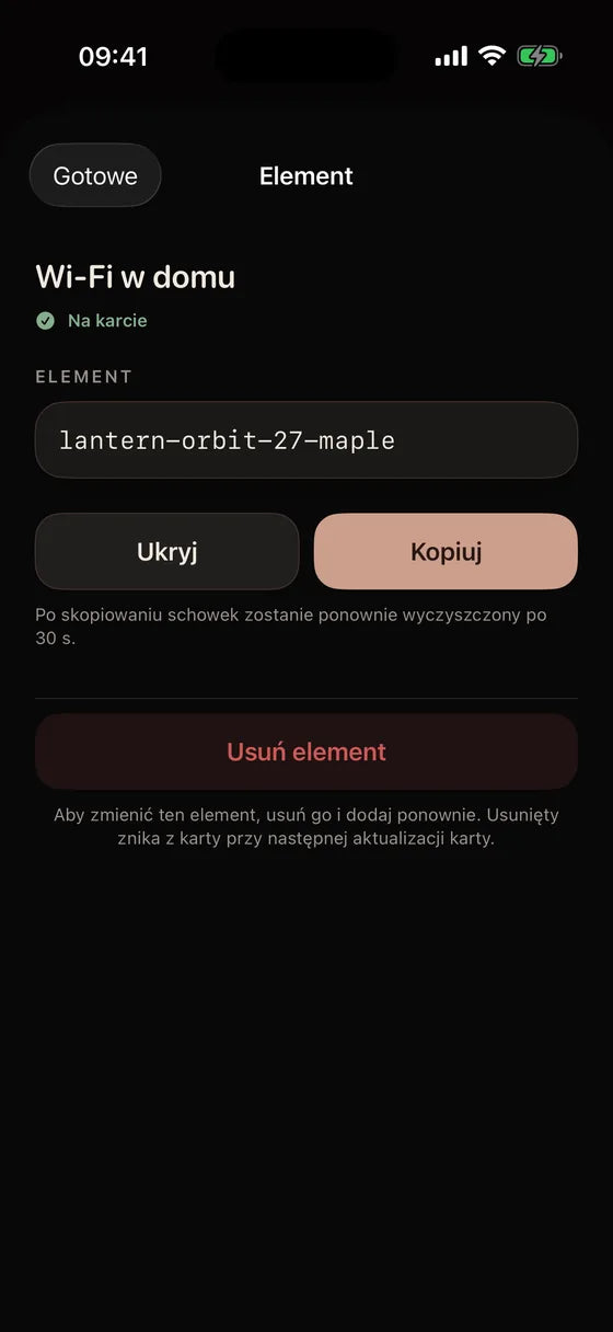 iOS: Pokaż sekret, kiedy go potrzebujesz