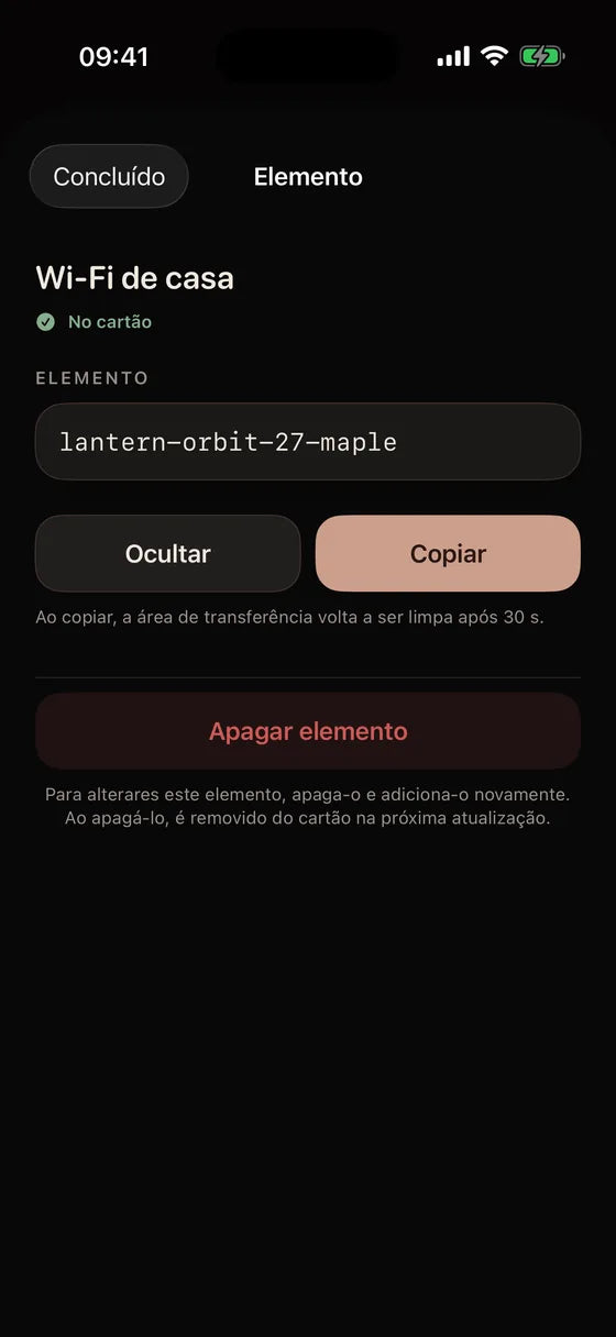 iOS: Revele um segredo quando precisar dele