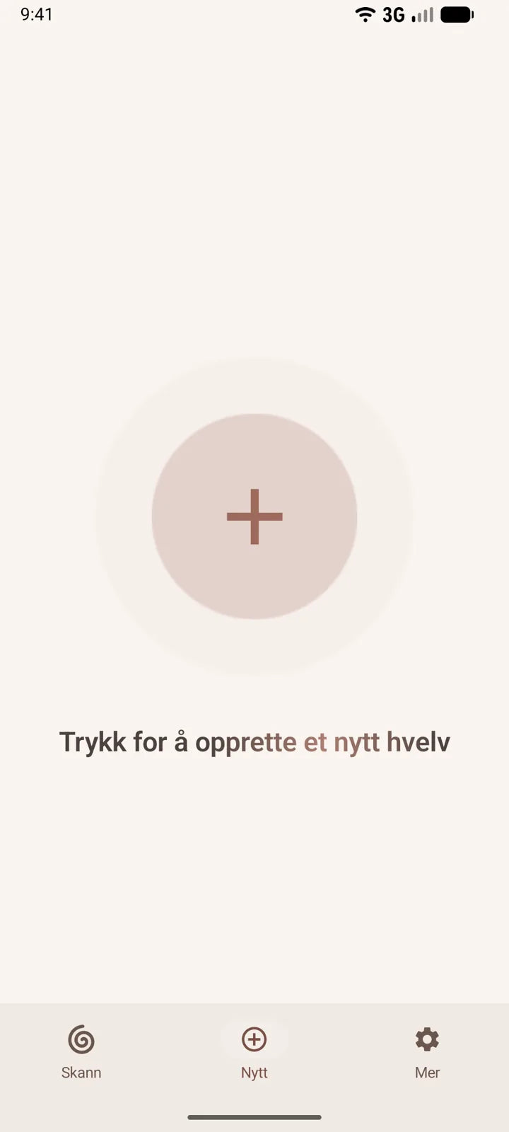 MI8OS-appen på Android når et nytt hvelv opprettes